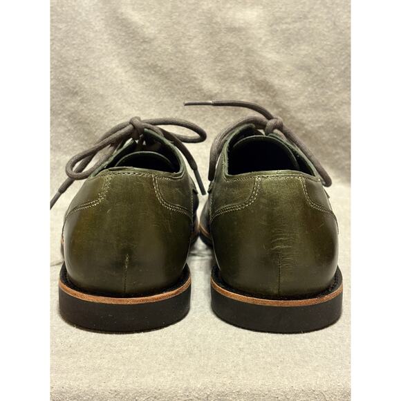 UGG Hixon Oxfords Men’s Size 8.5 Distressed Olive Green Leather Shoes. - Picture 8 of 10